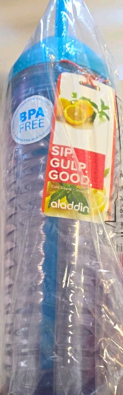 Aladdin Cold Sipper 16 oz BPA Free Tumbler Straw Aqua Blue NEW Sealed